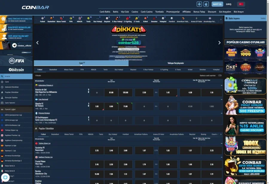 Coinbar ekran görüntüsü